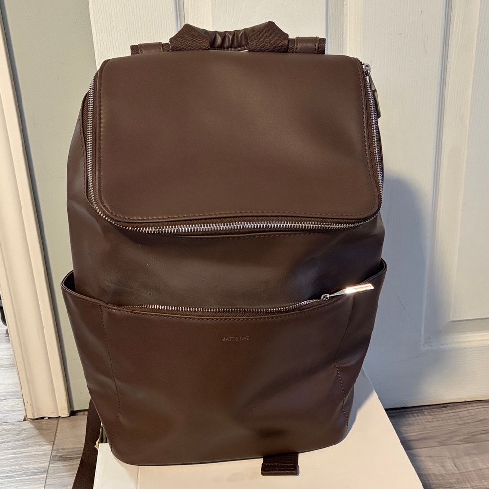 Matt & Nat Vegan Leather Backpack - Chocolate